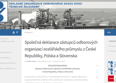 Společná deklarace odborových svazů proti balíčku „Fit For 55“